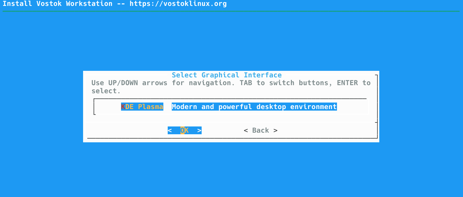 Select Graphical Interface